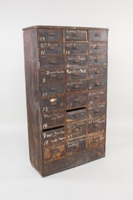 Primitive Hardware Store Multi Drawer Cabinet