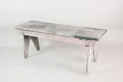 Primitive Wooden Sawbuck Bench