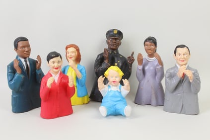 Lot of 7 Childcraft Figural Hand Puppets