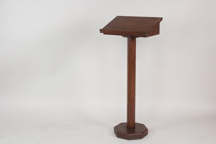 Arts & Crafts Oak Music Stand Podium
