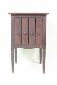 Neoclassical LP Record Storage Side Table Phonograph Stand