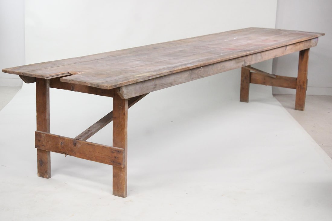12 foot Folding Farm Harvest Table, 1 of 2 (1 of 20)
