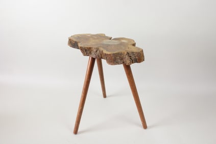 Live Edge Side Table with Peg Legs