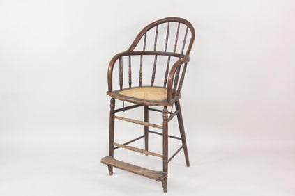 Windsor Billiards Stool with Caned Seat