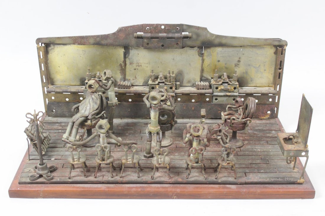 Industrial Folk Art Metal Barber Shop, Thomas McGabe (1 of 14)