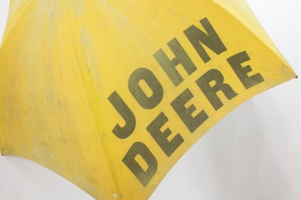 Advertising John Deere Canvas Umbrella, Farm Tractor