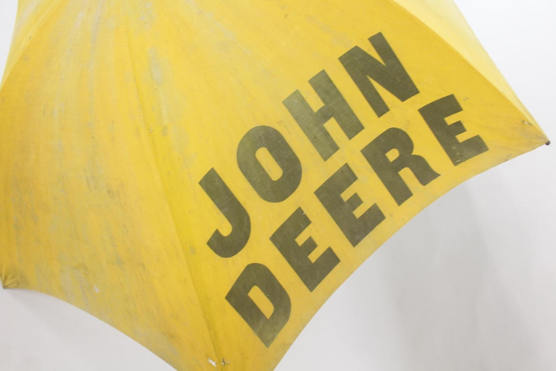 Advertising John Deere Canvas Umbrella, Farm Tractor (1 of 7)