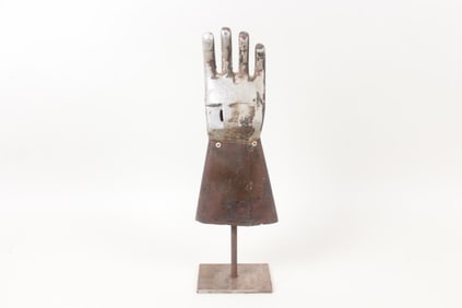 Industrial Metal Glove Factory Mold on Stand