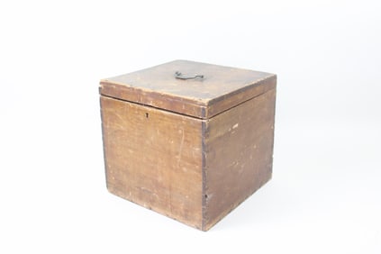 Cubist Wooden Lidded Storage Box