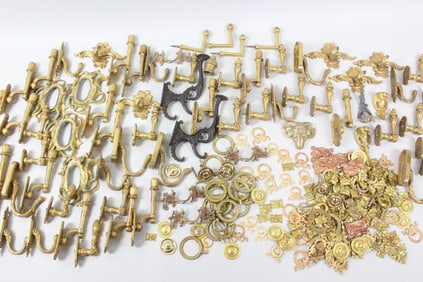Large Lot of Mixed Metal Ornate Hardware