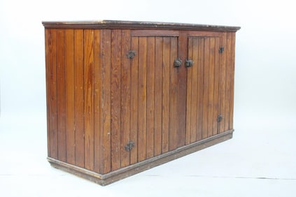 Primitive Counter Height General Store Cabinet Cupboard