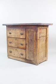 Industrial 3-Drawer & Door Workbench from Machine Shop NYC