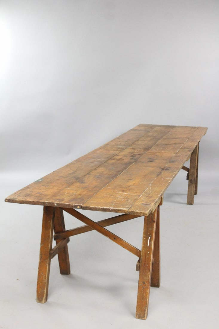 11-foot Sawhorse Farm Harvest Table (1 of 7)