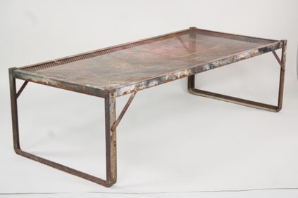 Industrial Perforated Metal Work Table