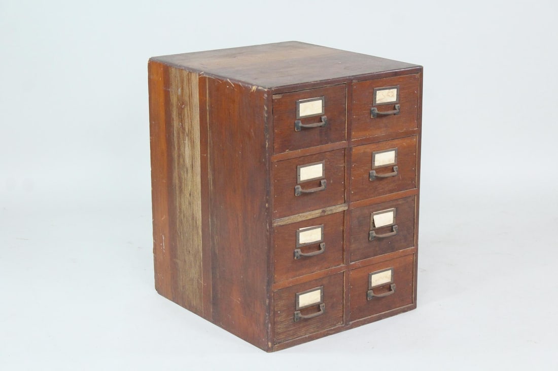 Industrial Wooden Multi Drawer Cabinet Side Table (1 of 9)