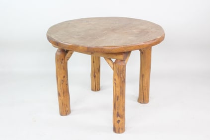 Adirondack Style Log Leg Round Table