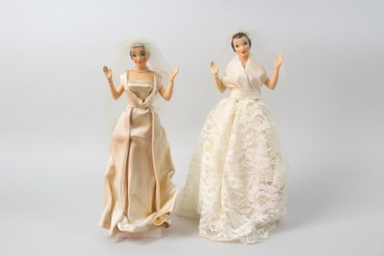 Pair of Bridal Store Wedding Dress Store Display Miniature Mannequins