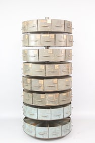 Industrial Revolving Multi Drawer Parts Bin