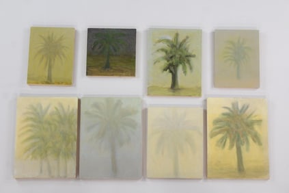 Group of 8 Clark Murray Expressionist Paintings, Palm Trees