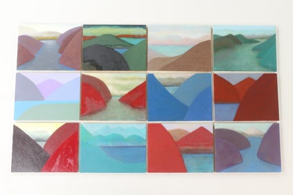Group of 12 Clark Murray Expressionist Paintings, Hudson River Landscapes