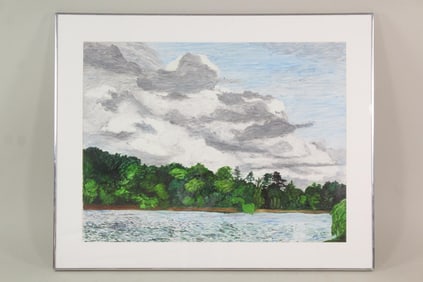 Sabine Reckewell Oil Landscape Painting, Kasseler Hue Germany