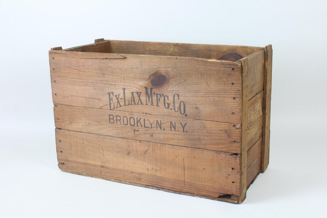Wooden Apothecary Shipping Crate, Ex-Lax Brooklyn (1 of 12)