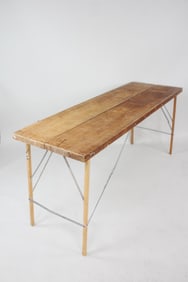 Wood & Metal Folding Wallpaper Table