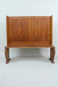High Paneled Restaurant Booth Wood Bench