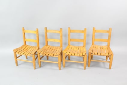 Set of 4 Small Children's Chairs