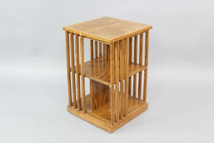 Oak Revolving Bookcase