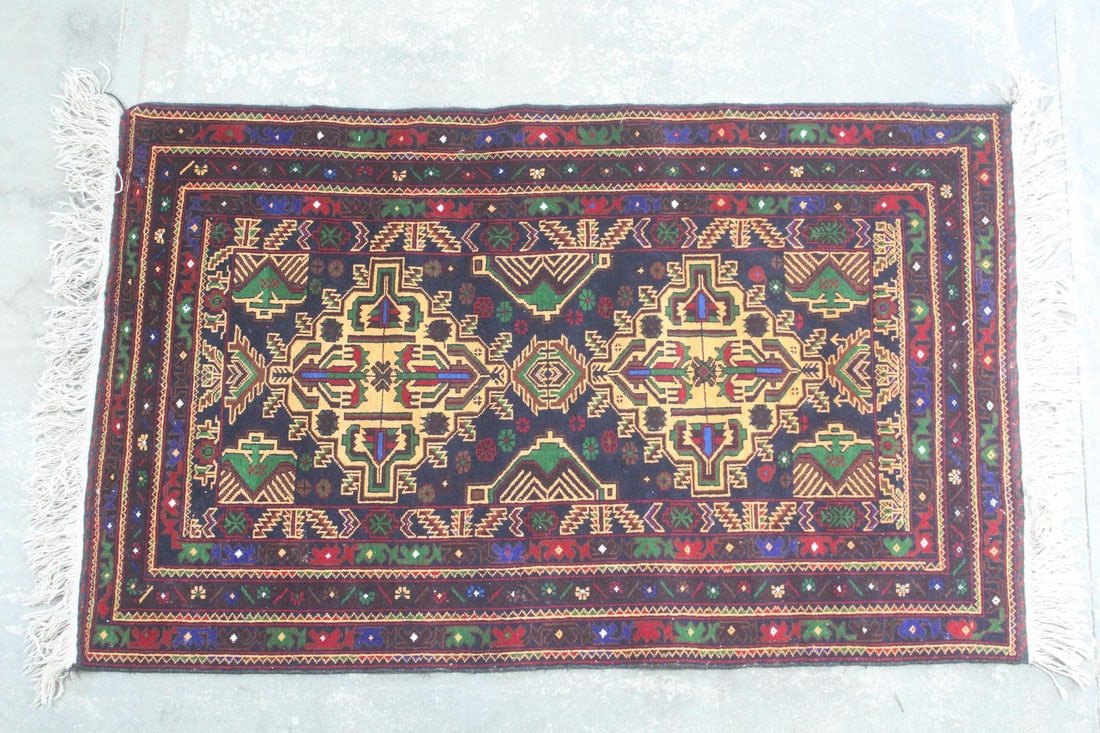 Colorful Afghan Baluch Oriental Rug, 7x4 Ft (1 of 7)