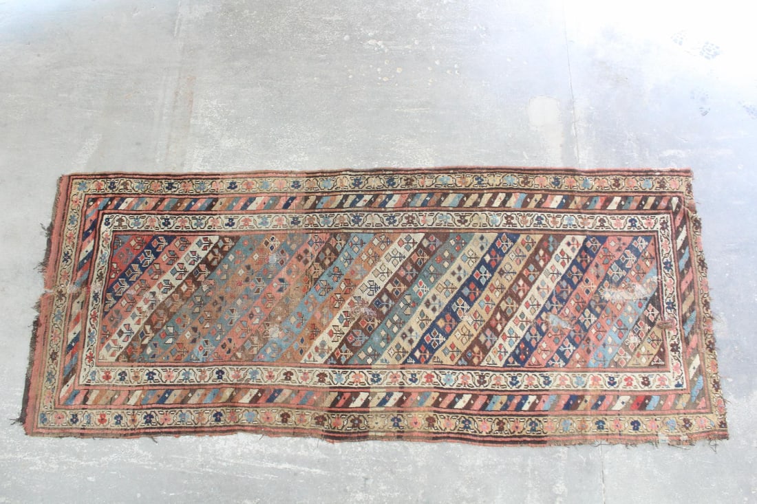 Long Caucasian Oriental Runner Rug, 10x4 Ft (1 of 12)