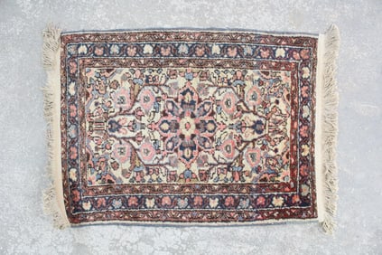 Small Heriz Oriental Rug, 3x2 Ft