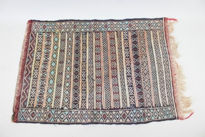 Small Multicolor Moroccan Kilim Rug
