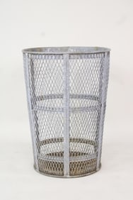 Industrial Galvanized Metal Mesh Trash Can