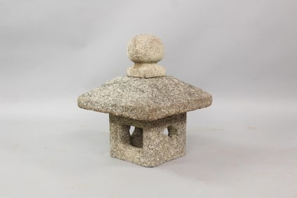 Carved Granite Pagoda Garden Ornament Sculpture