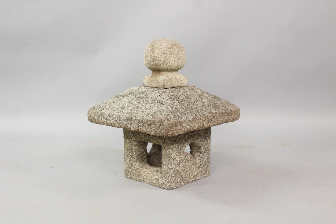Carved Granite Pagoda Garden Ornament Sculpture (1 of 7)