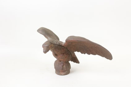 Cast Iron Eagle Hitching Post Topper Finial