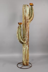 Rusty Metal 5ft Cactus Garden Sculpture