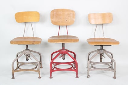 Lot of 3 Toledo Drafting Stool Chairs