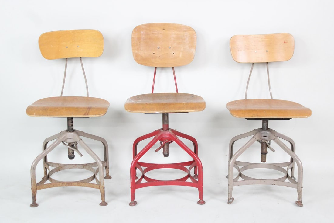 Lot of 3 Toledo Drafting Stool Chairs (1 of 5)