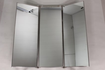 Stainless Steel Tri-Fold Mirror