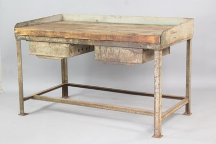 Industrial Heavy Duty Steel & Butcher Block Work Bench