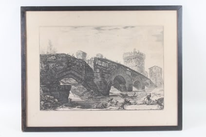 Giovanni Piranesi Etching "The Ponte Lucano"