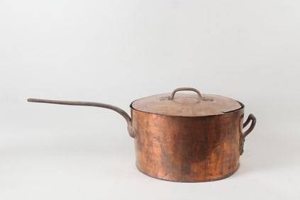Huge Antique Copper Pot with Lid, D.H. & M. Co NY