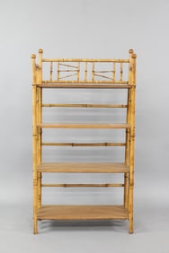 Aesthetic Movement Burnt Bamboo Bookshelf