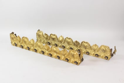 Pair of Gold Gilt Brass Window Valences