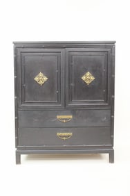 Black Chinoiserie Faux Bamboo High Dresser by Bassett Furniture