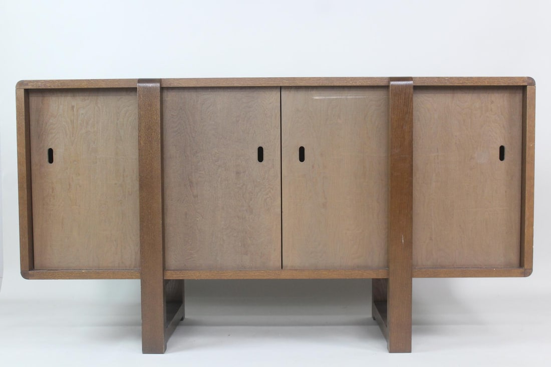 Minimalist Wooden Credenza with Sliding Doors (1 of 13)