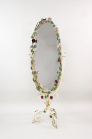 Italian Toleware Full-length Dressing Mirror